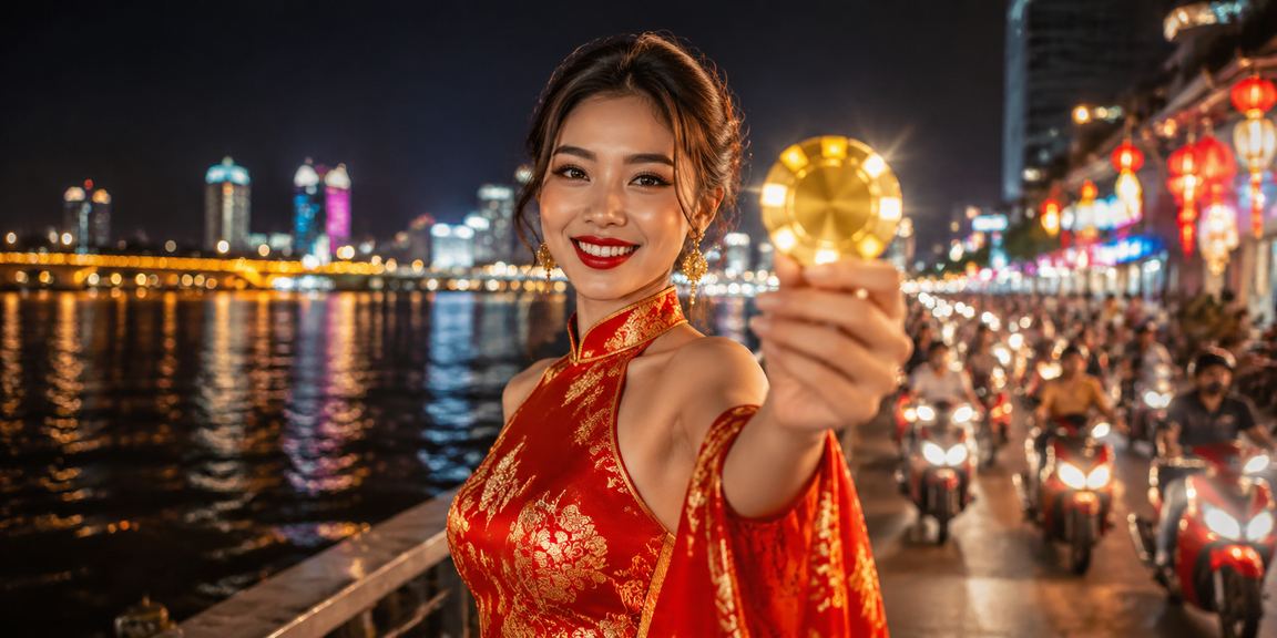 Nền tảng nạp tiền ll88 với giao diện neon tại vùng đồng bằng Mekong