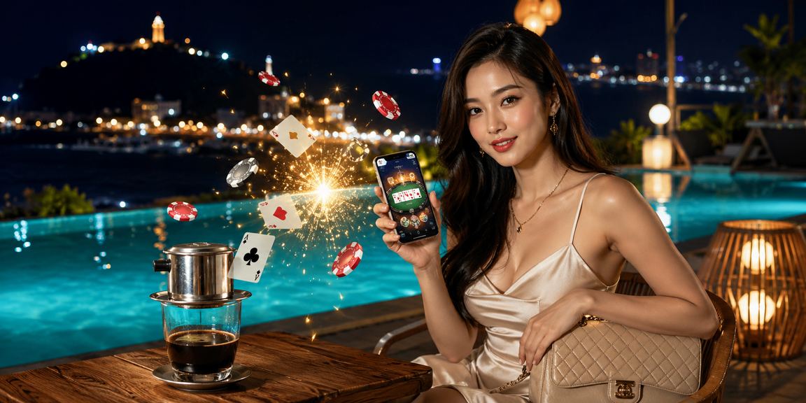 Người dùng Vũng Tàu vừa uống cà phê vừa xem card game và kết quả thể thao